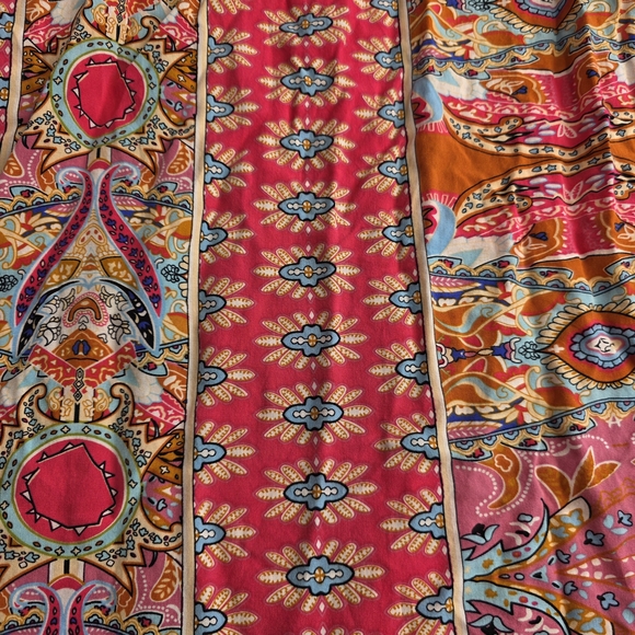 Rusttydustty 1X Deep Rose Printed Jumpsuit Wide Leg Tied Bodice Ca-1888 - Picture 13 of 16